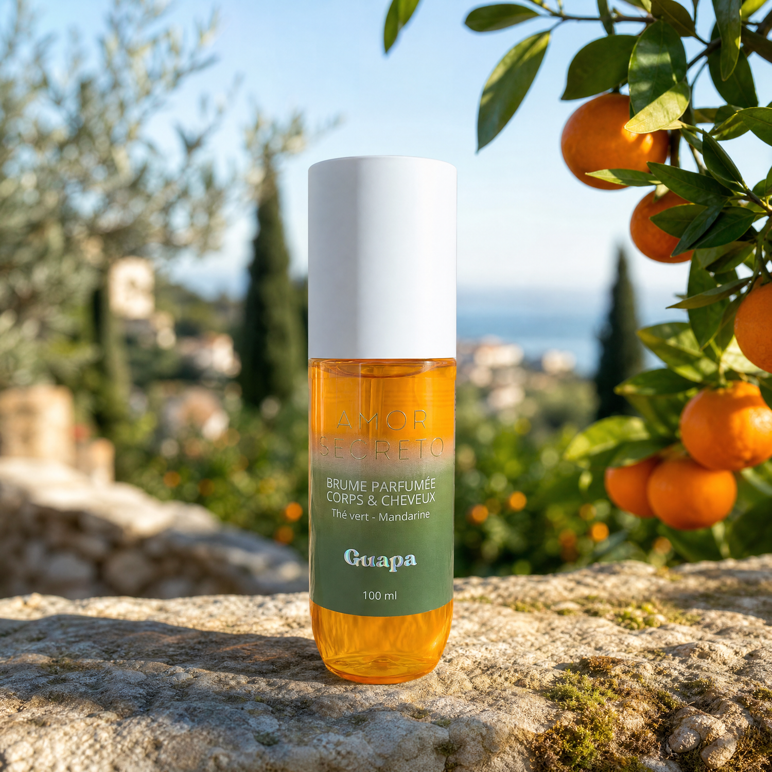 Brume parfumée corps et cheveux - Thé vert et Mandarine - 100 ml