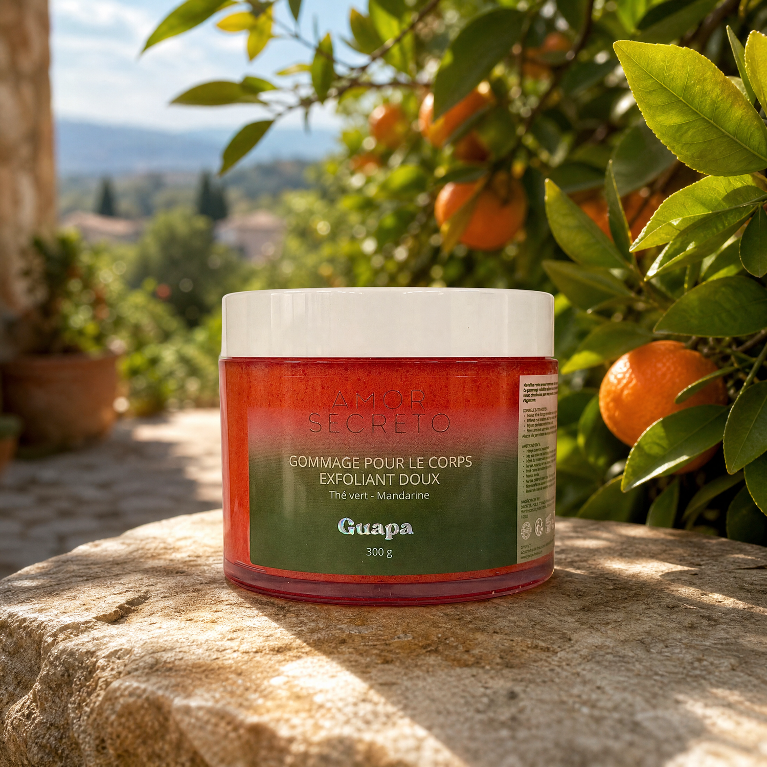 Gommage pour le corps exfoliant doux - Thé vert et Mandarine - 300 g