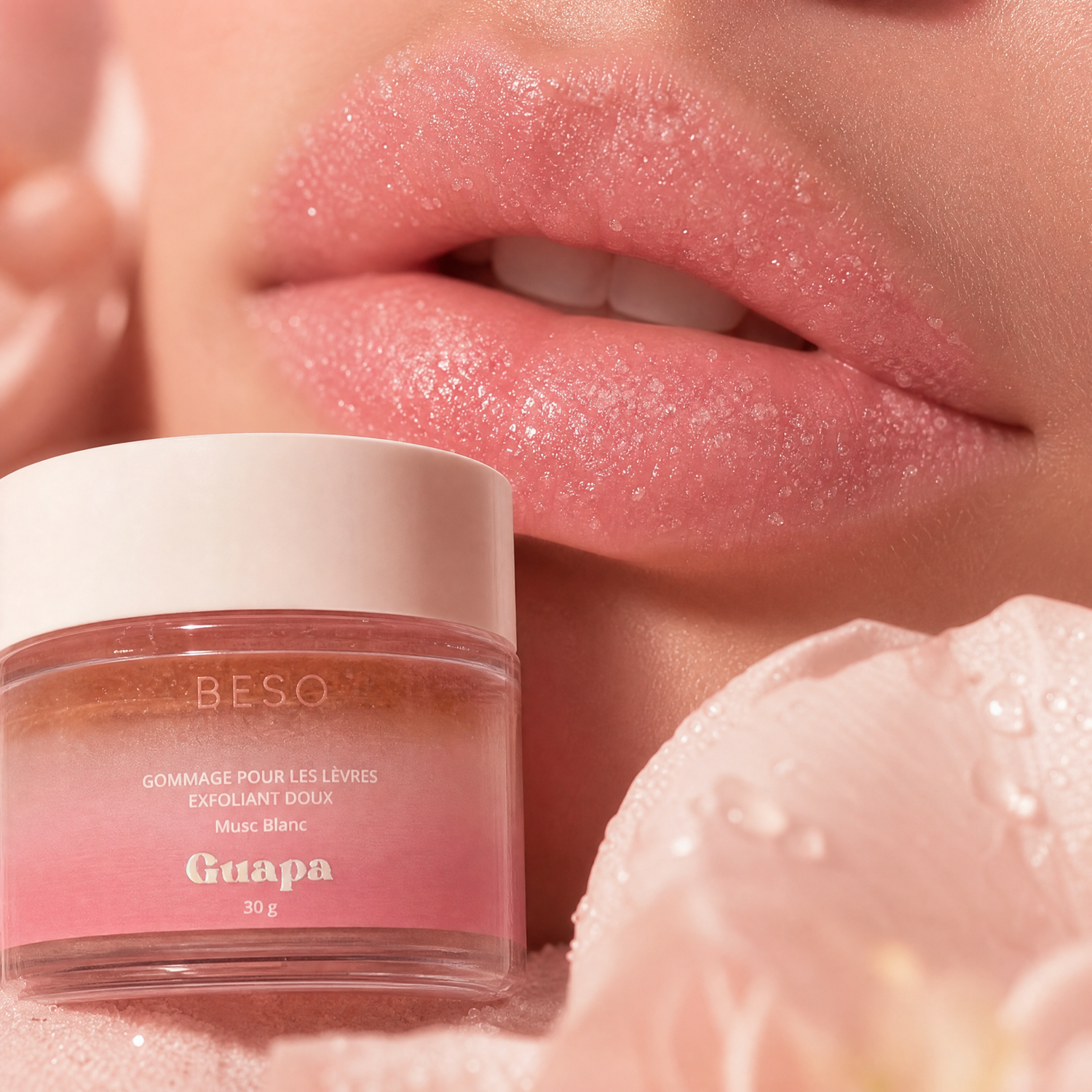 Gommage pour les lèvres exfoliant doux - Musc blanc - 30 g