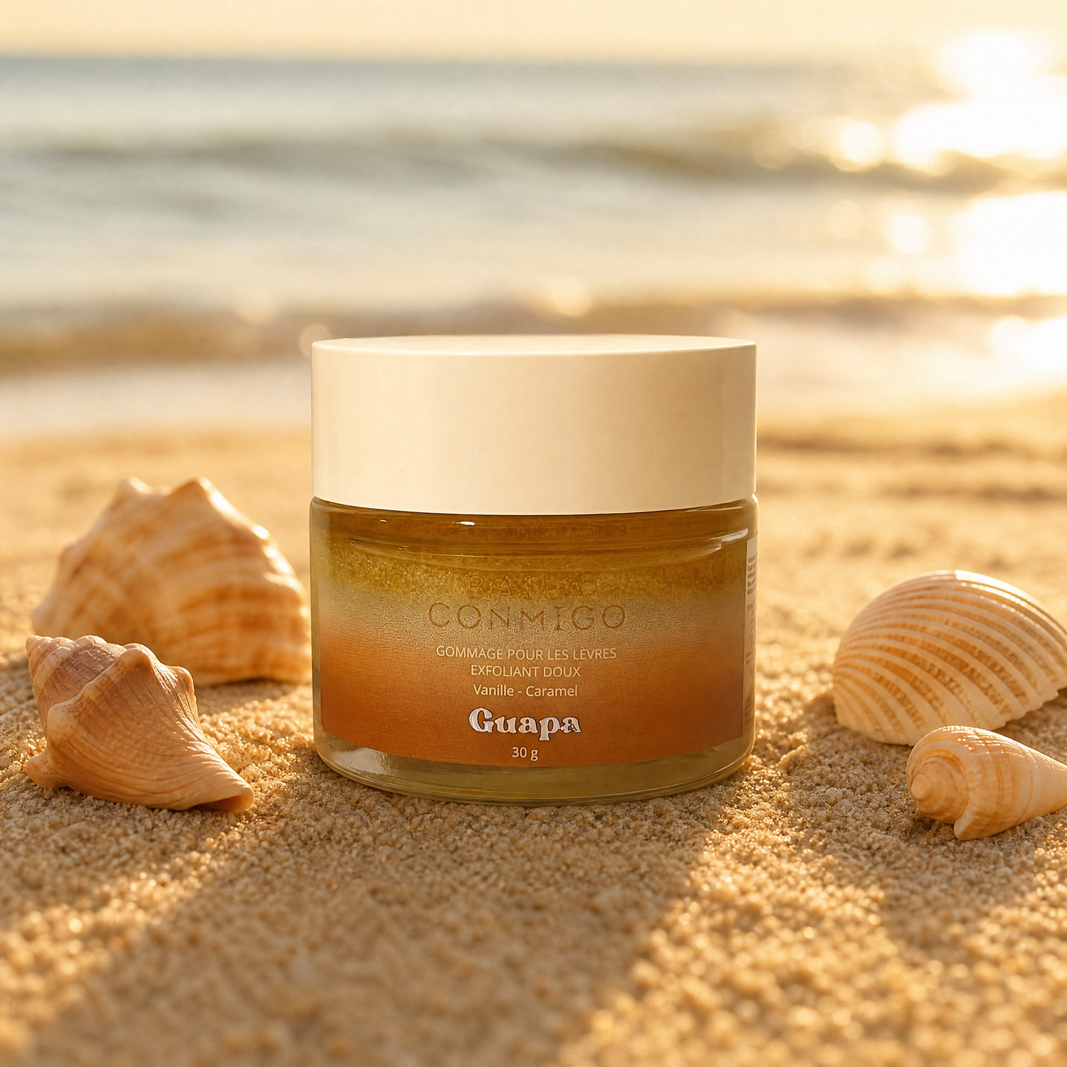 Gommage pour les lèvres exfoliant doux - Vanille et Caramel - 30 g