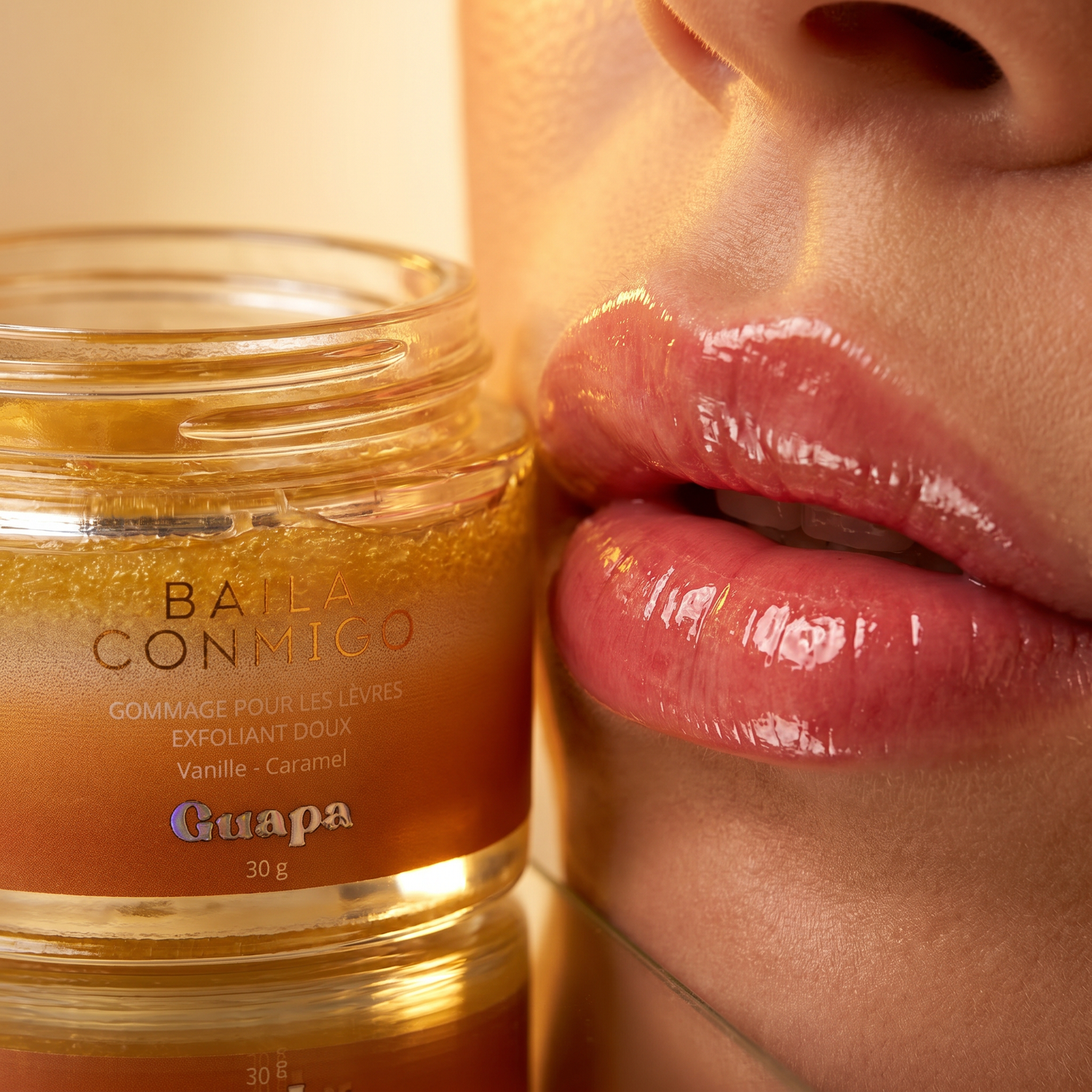 Gommage pour les lèvres exfoliant doux - Vanille et Caramel - 30 g