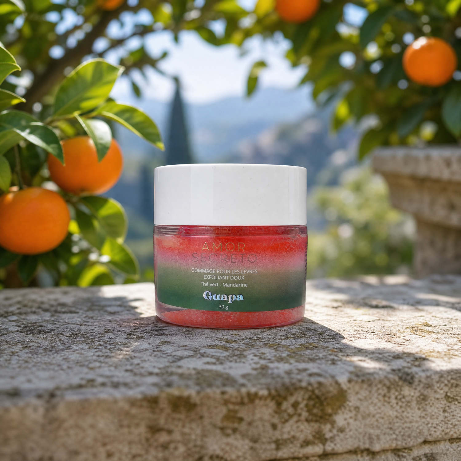 Gommage pour les lèvres exfoliant doux - Thé vert et Mandarine - 30 g