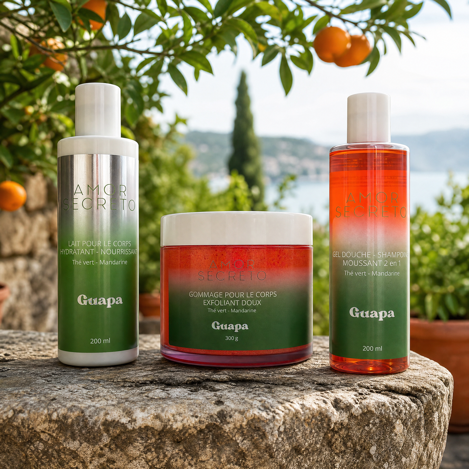 Set corps « Piel Suave » - GUAPA - Thé Vert / Mandarine